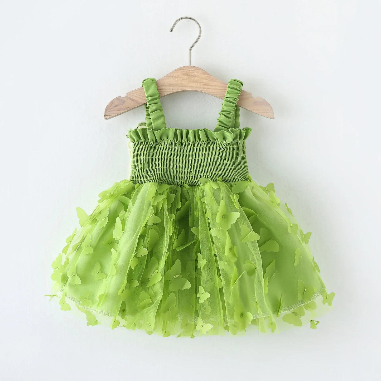 Vestido de princesa para festa de aniversário com alça, bordado de borboleta